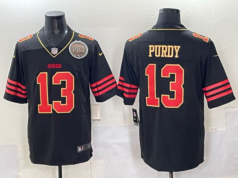 Men 2025 Nike San Francisco 49ers #13 Purdy Black Limited NFL Jersey style 0062->carolina panthers->NFL Jersey
